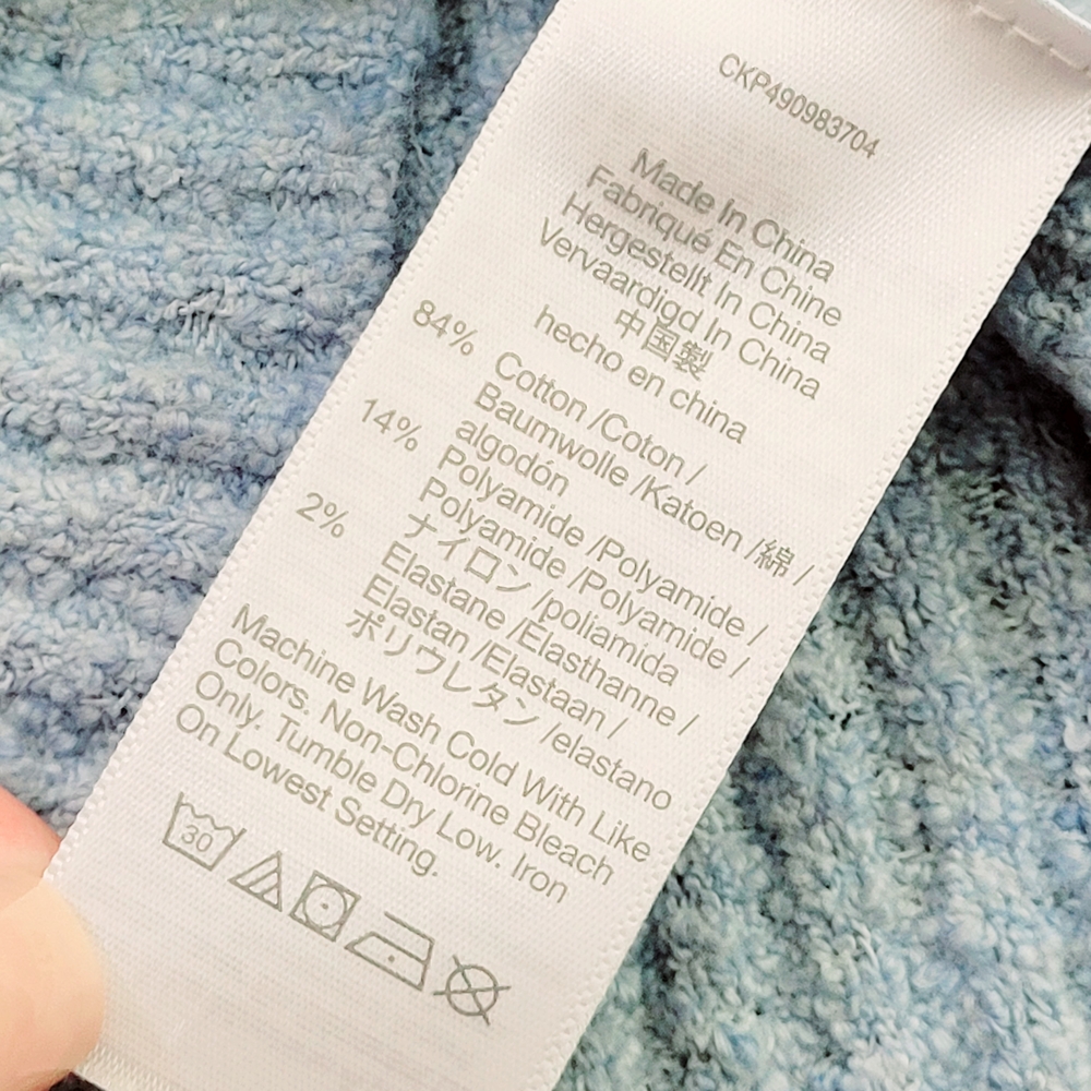NWT MADEWELL Boucle Knit Crewneck Sweater Tee Top In Light Blue Small - Picture 7 of 8